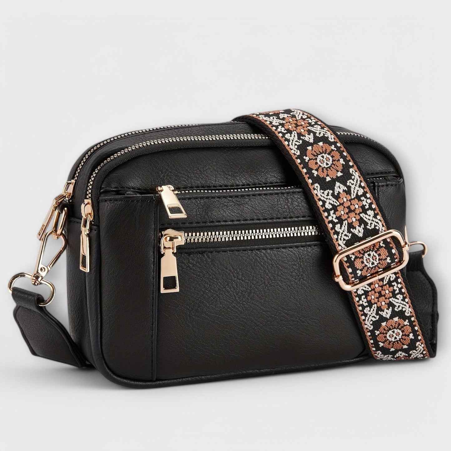 Rita. – Bolso bandolera de cuero vegano Rita. – Bolso bandolera de cuero vegano Rita Negro