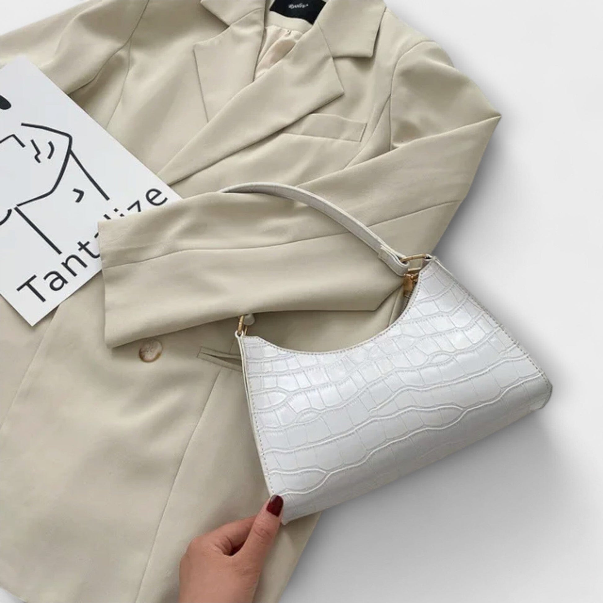 Rita. – Bolso de cuero brillante Rita. – Bolso de cuero brillante Rita Blanco