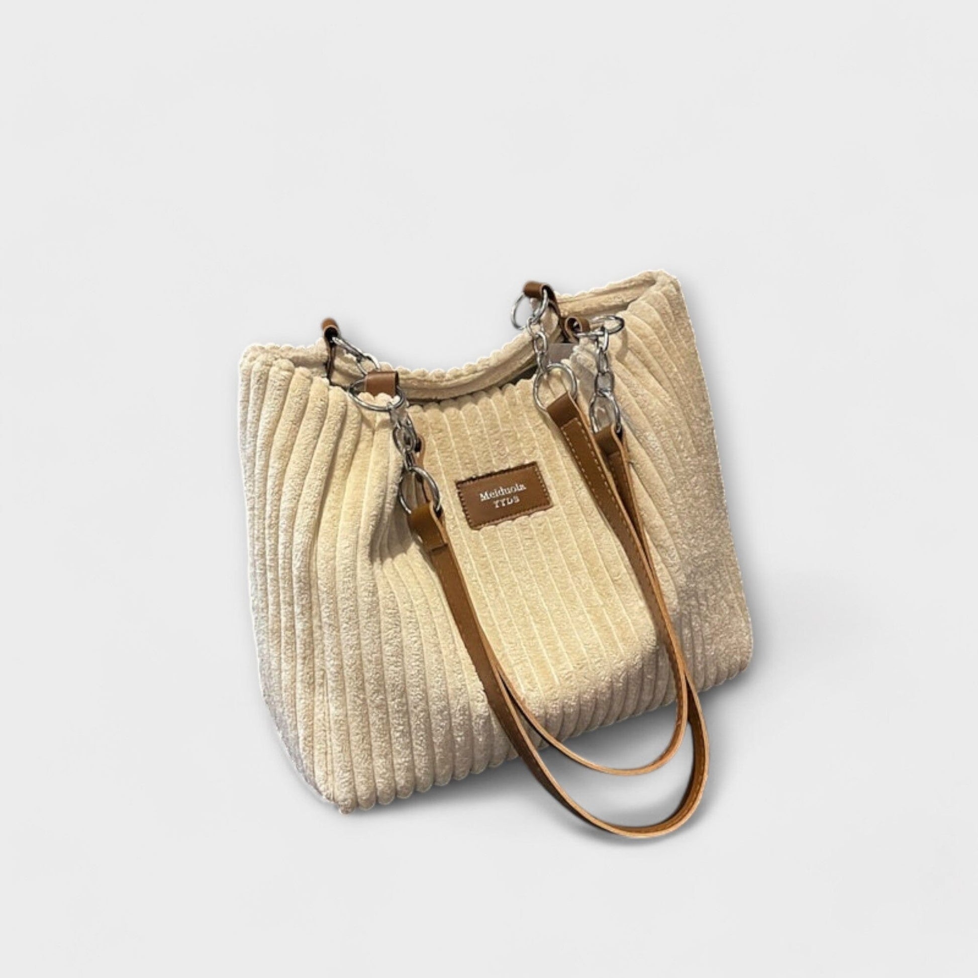 Rita. – Bolso de hombro de pana suave Rita. – Bolso de hombro de pana suave Rita Beige