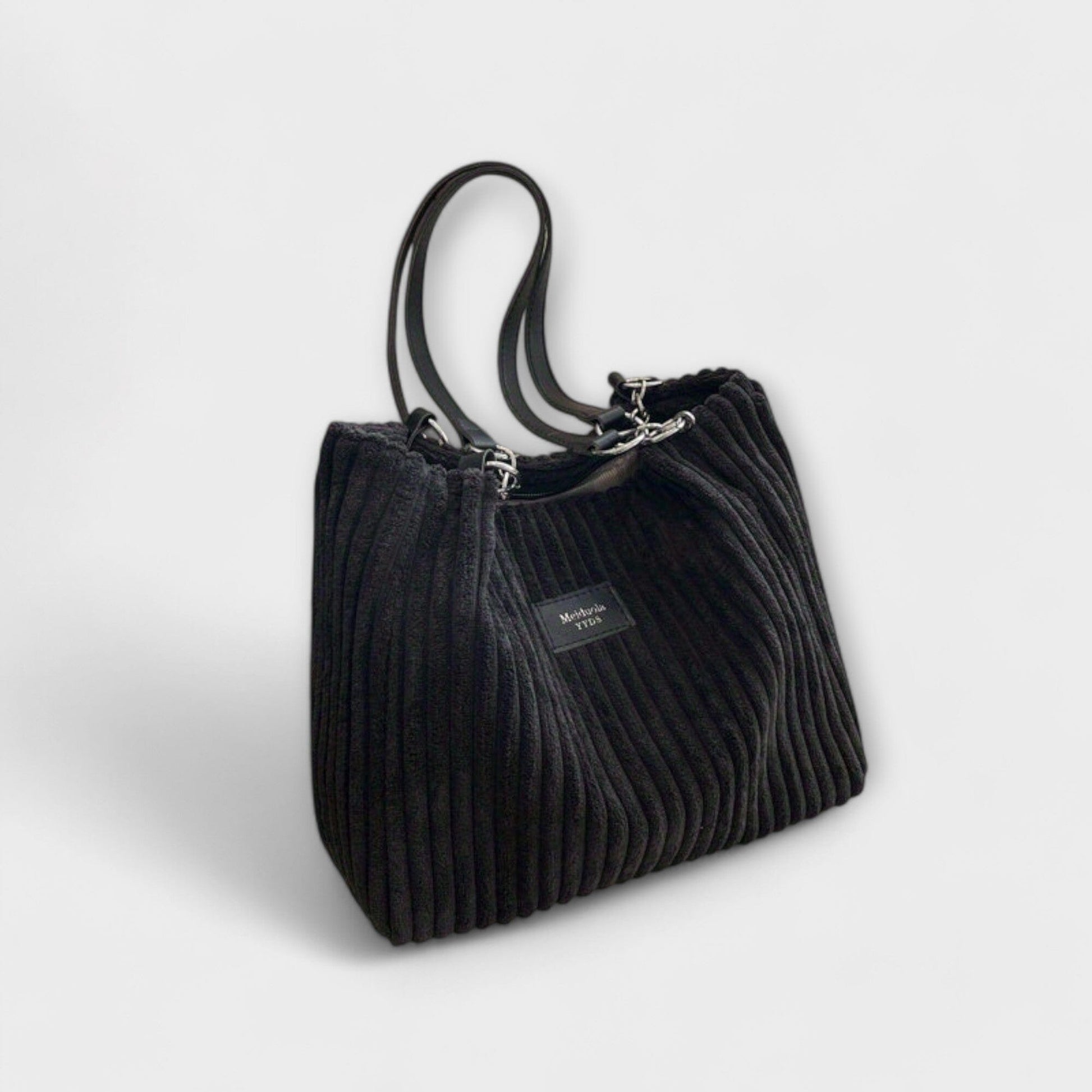 Rita. – Bolso de hombro de pana suave Rita. – Bolso de hombro de pana suave Rita Negro