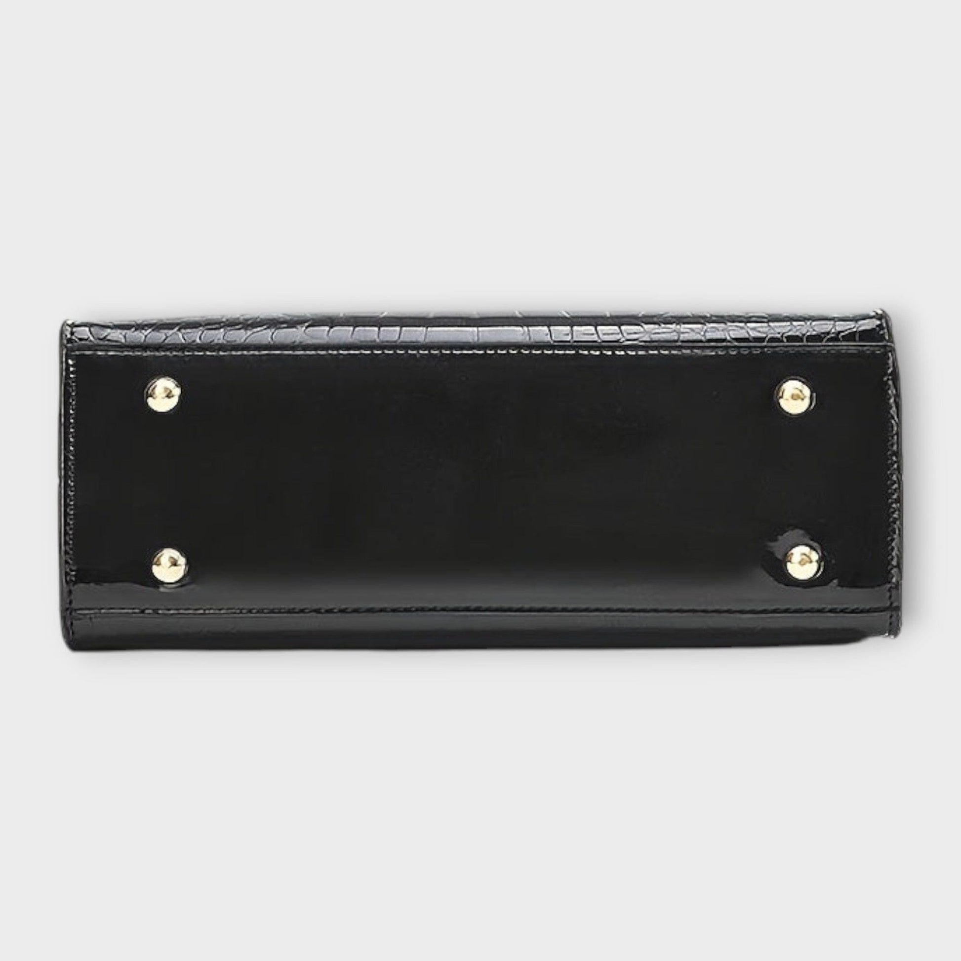 Rita. – Bolso de mano efecto cocodrilo brillante Rita. – Bolso de mano efecto cocodrilo brillante Rita