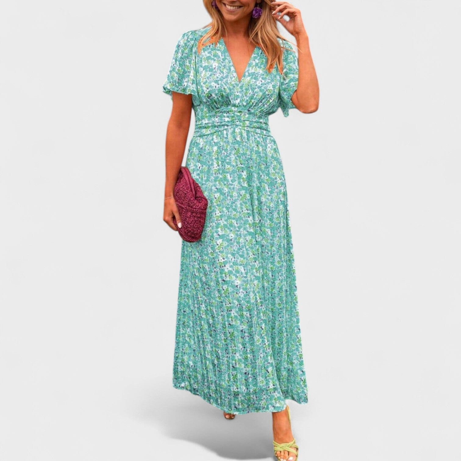 Sandra | Maxi vestido elegante con escote en V Sandra | Maxi vestido elegante con escote en V Rita Verde S