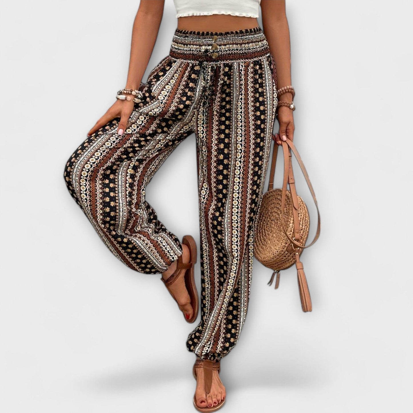 Scarlett – Pantalón con gráfico étnico Scarlett – Pantalón con gráfico étnico A minha loja