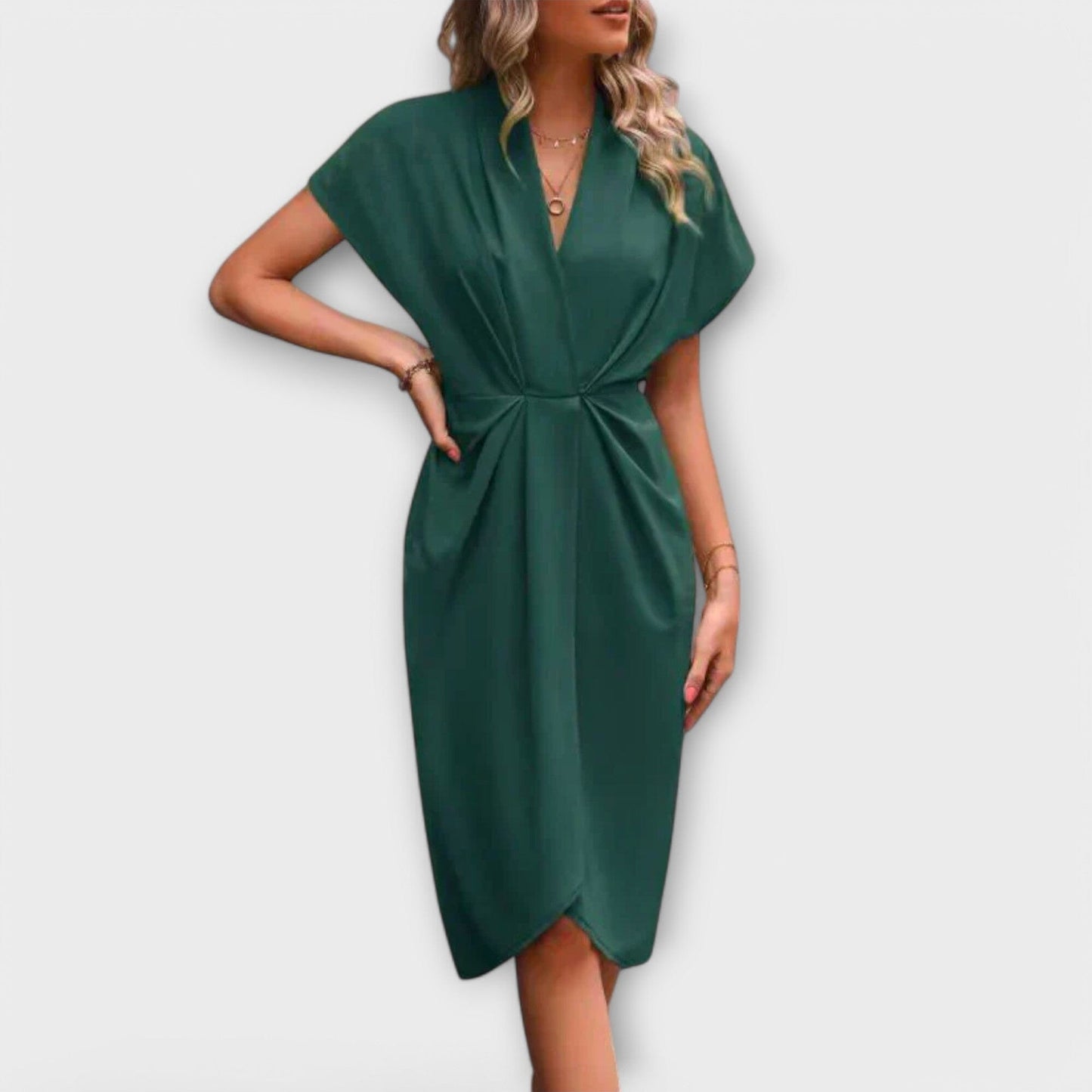 Serena – Vestido midi cruzado Serena – Vestido midi cruzado A minha loja Dunkelgrün S