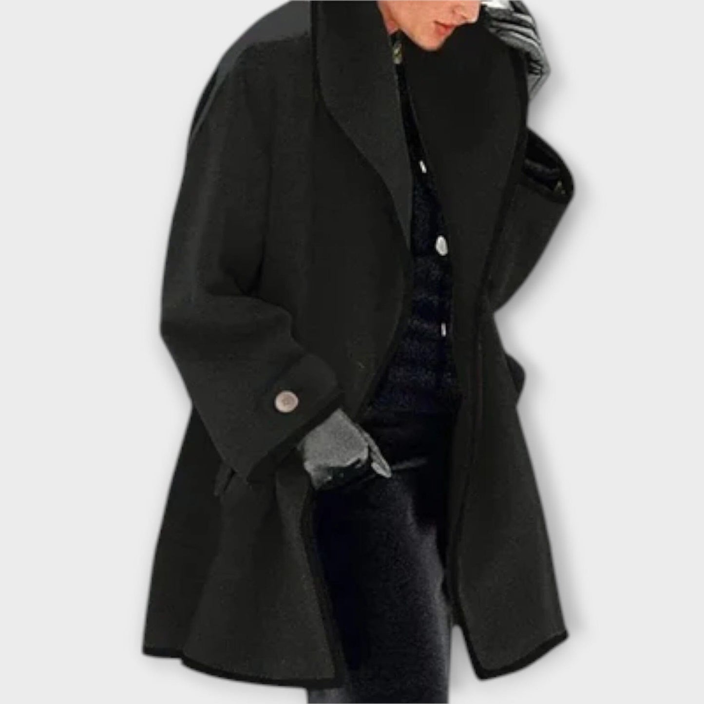 Sherry - Elegante Abrigo Trench Sherry - Elegante Abrigo Trench A minha loja Negro S