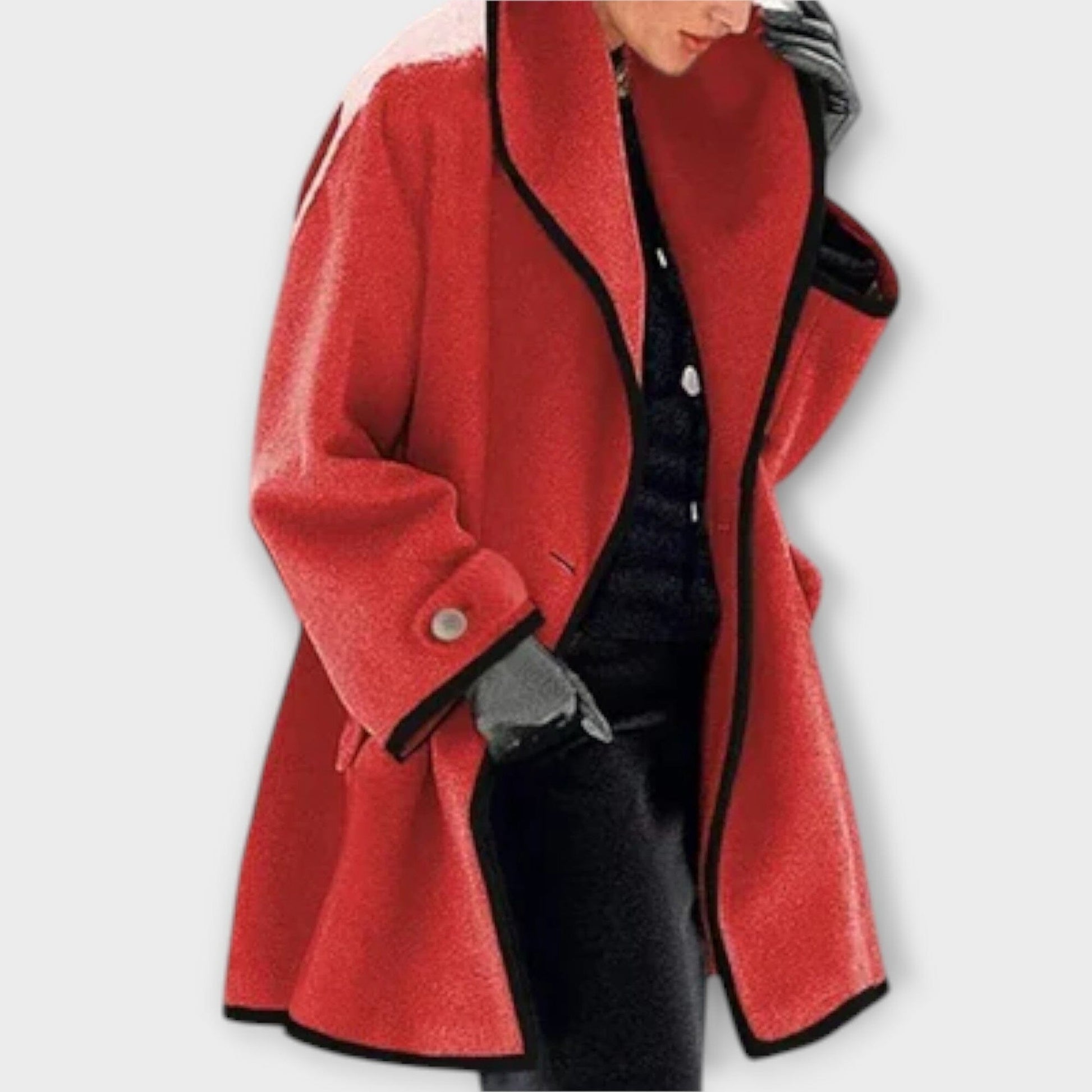 Sherry - Elegante Abrigo Trench Sherry - Elegante Abrigo Trench A minha loja Rojo S