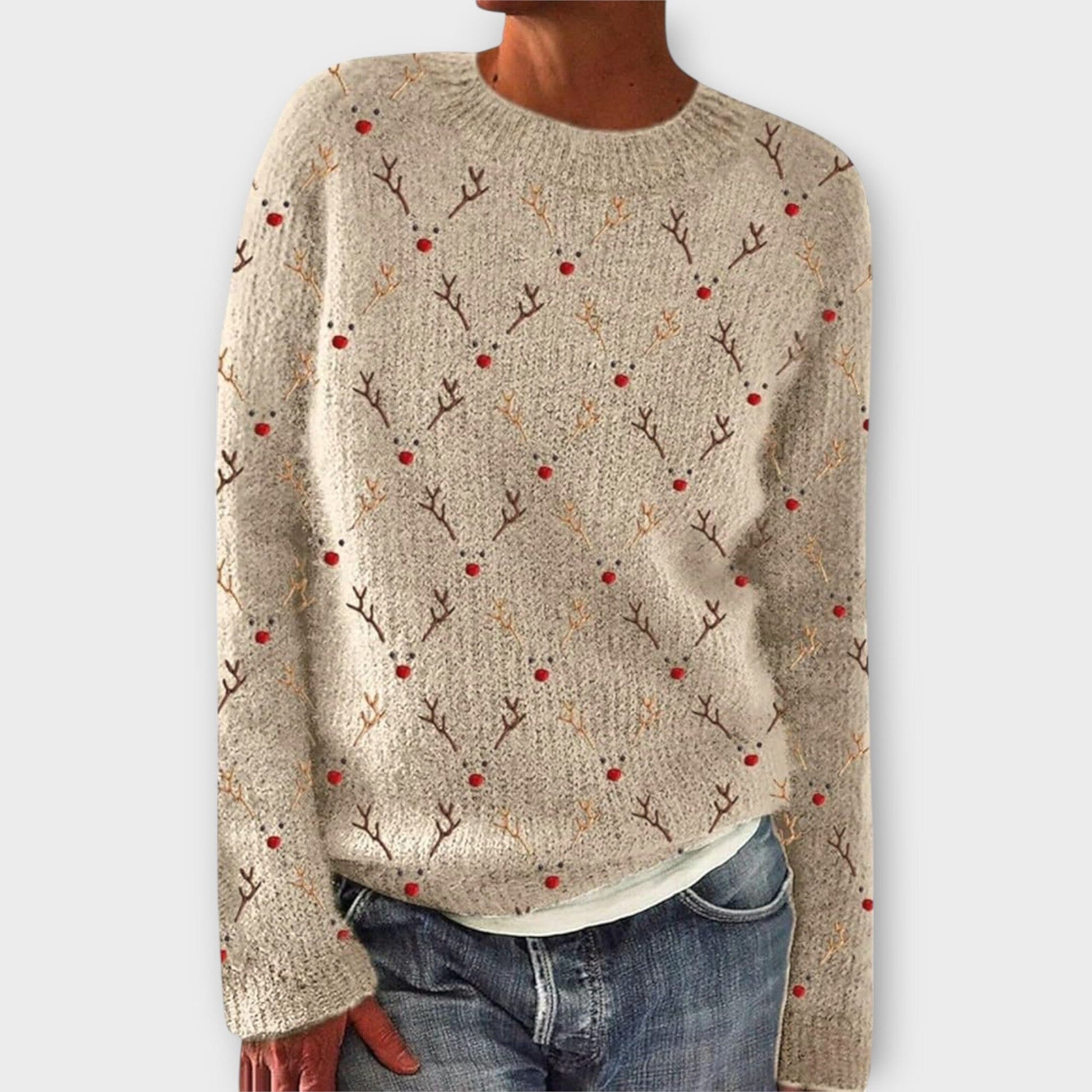 Simone - Suéter Acogedor de Navidad Simone - Suéter Acogedor de Navidad A minha loja Beige XS