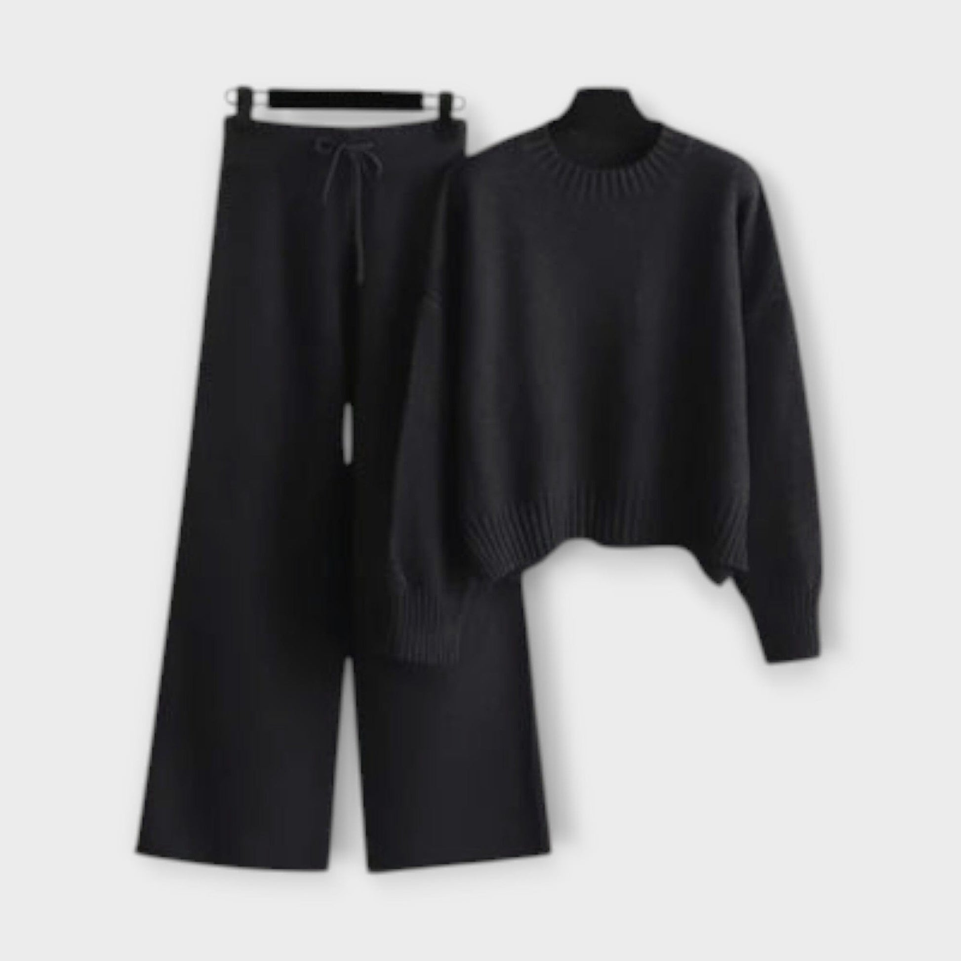 Stella - Conjunto Casual de Bordado Stella - Conjunto Casual de Bordado A minha loja Negro Einheitsgröße (S-2XL)