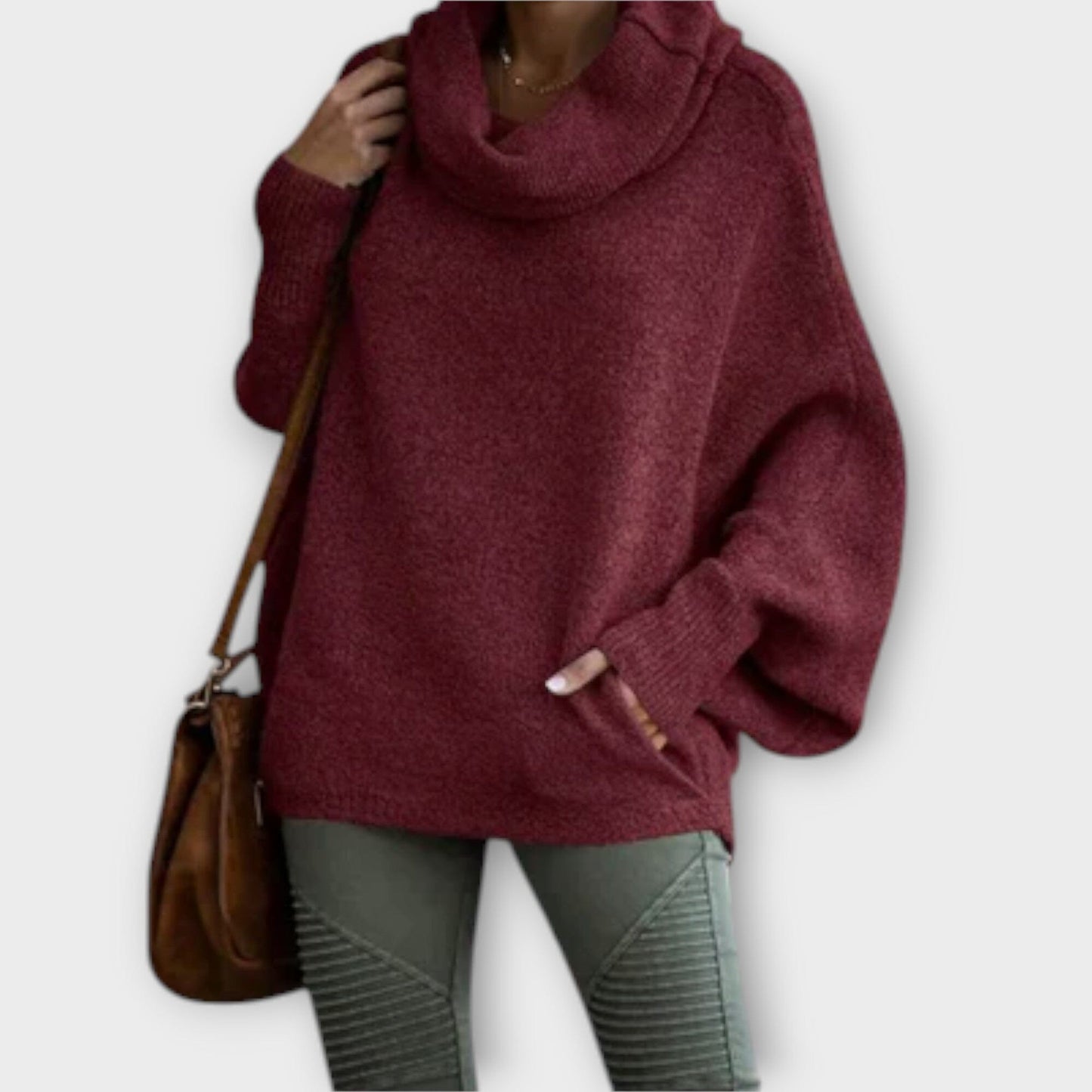 Ulrike - Suéter Elegante para Mujer en Diseño Carey Ulrike - Suéter Elegante para Mujer en Diseño Carey A minha loja Burgundy S