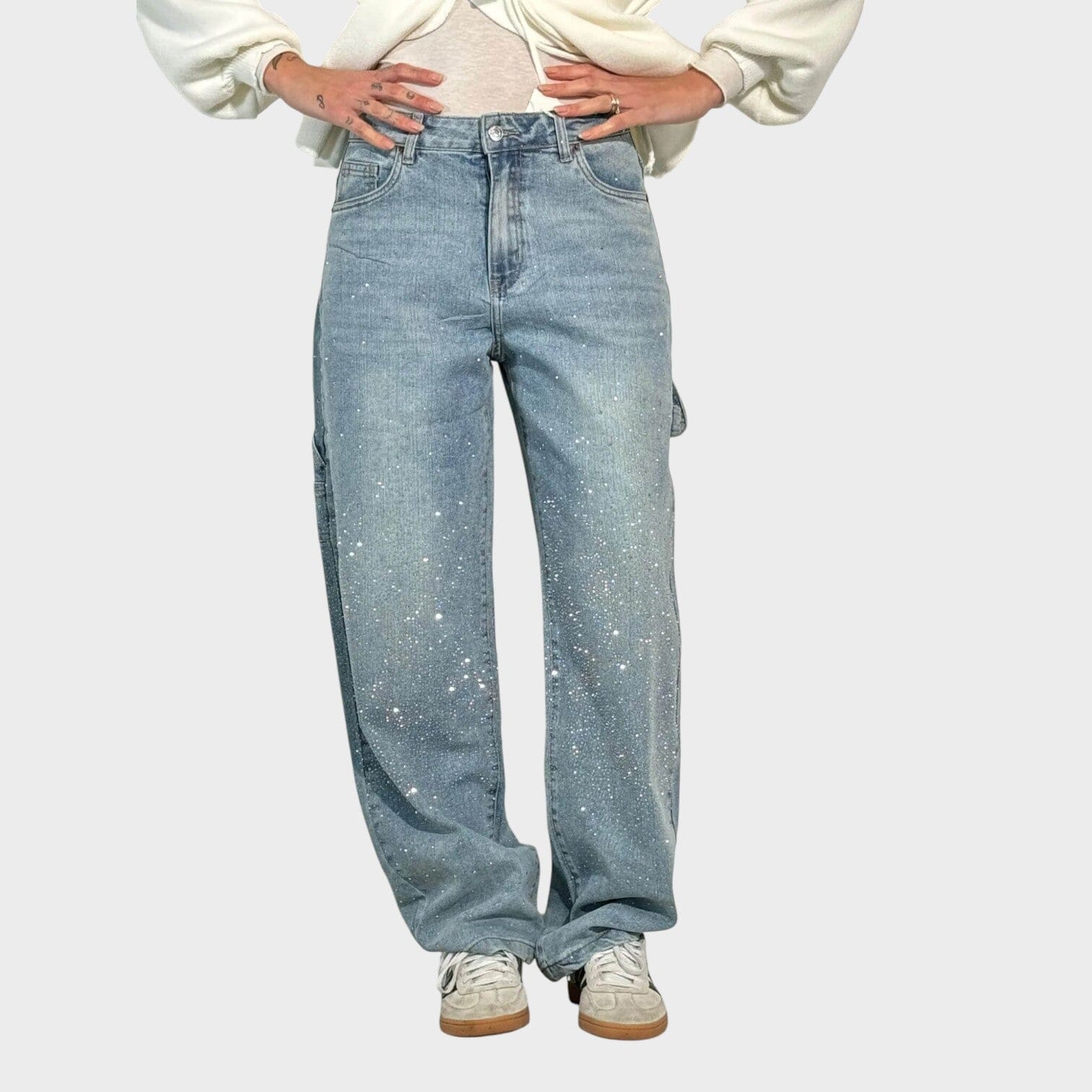 Valerie - Vaqueros de silueta holgada y sutil brillo Valerie - Vaqueros de silueta holgada y sutil brillo Rita Azul claro XS (32–34)