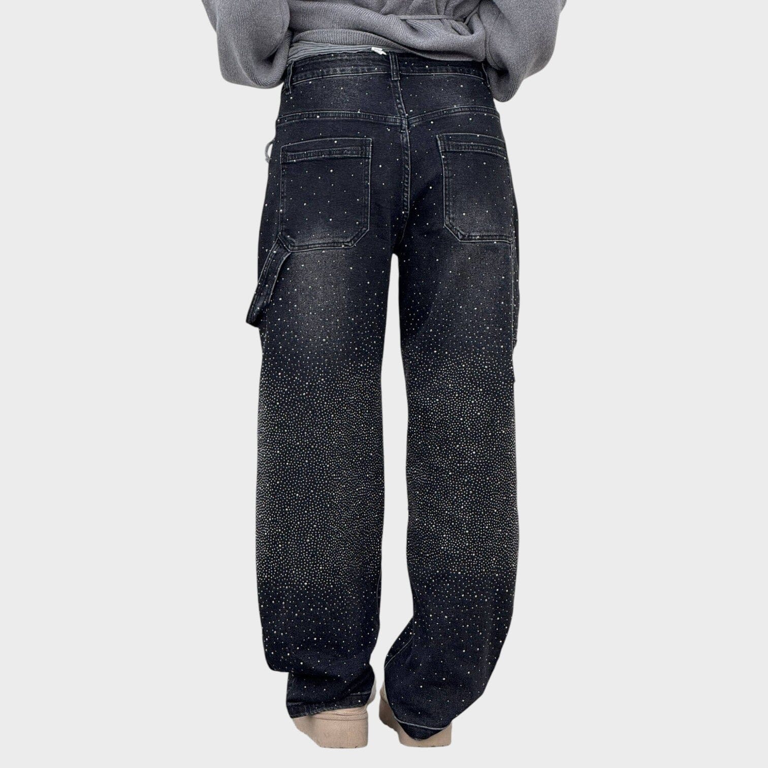 Valerie - Vaqueros de silueta holgada y sutil brillo Valerie - Vaqueros de silueta holgada y sutil brillo Rita Negro XS (32–34)