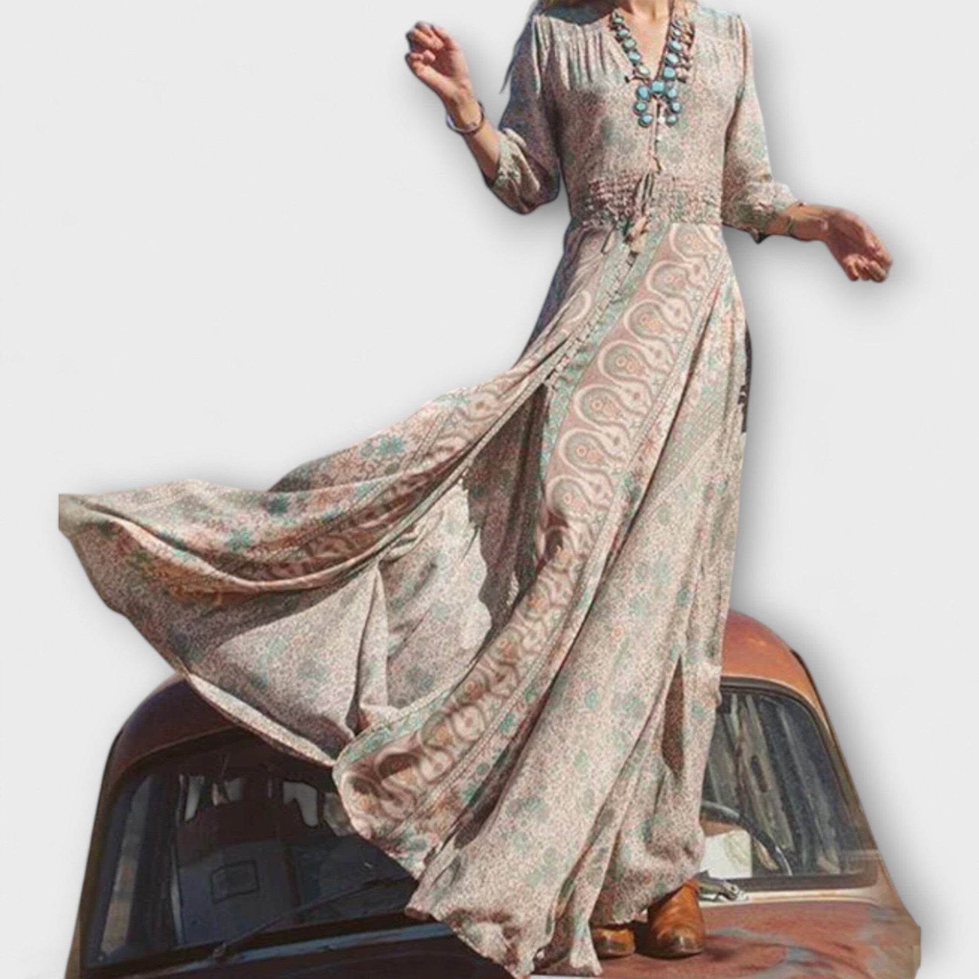 Vestido largo bohemio casual Vestido largo bohemio casual A minha loja