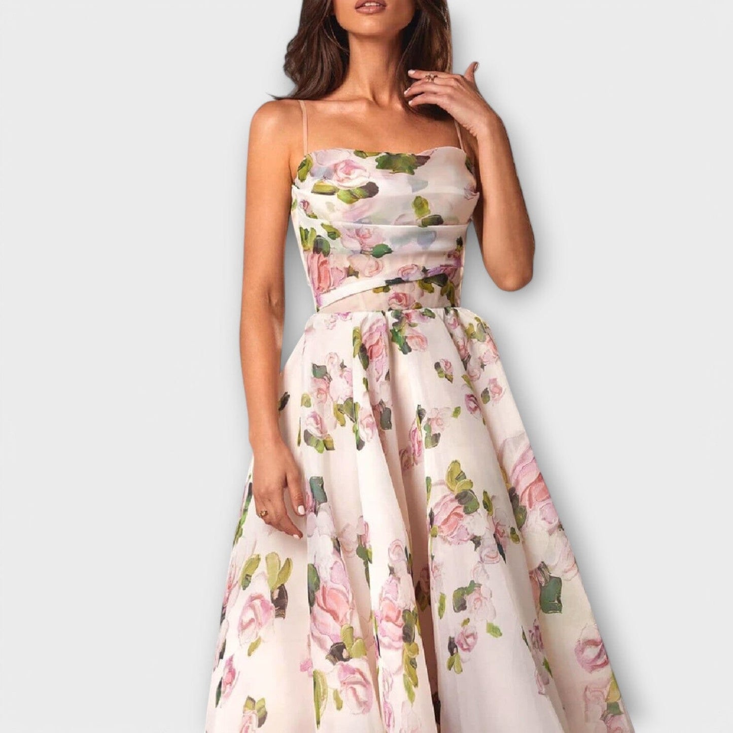 Vestido midi elegante de gasa (chiffón) Vestido midi elegante de gasa (chiffón) A minha loja