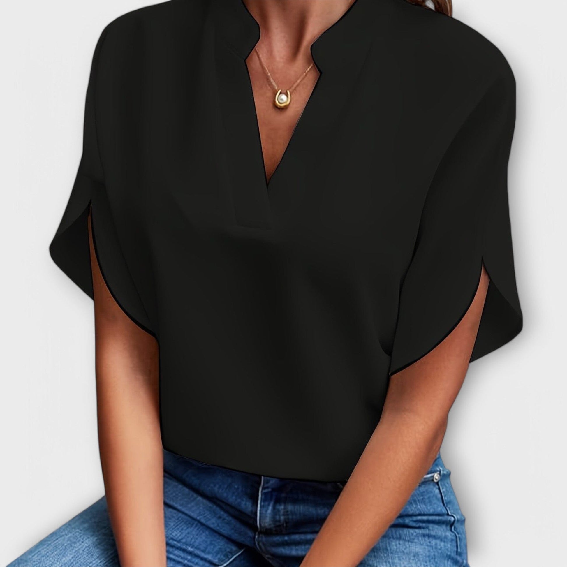 Vivi - Elegante y Ligera Blusa para Mujer Vivi - Elegante y Ligera Blusa para Mujer A minha loja Negro S