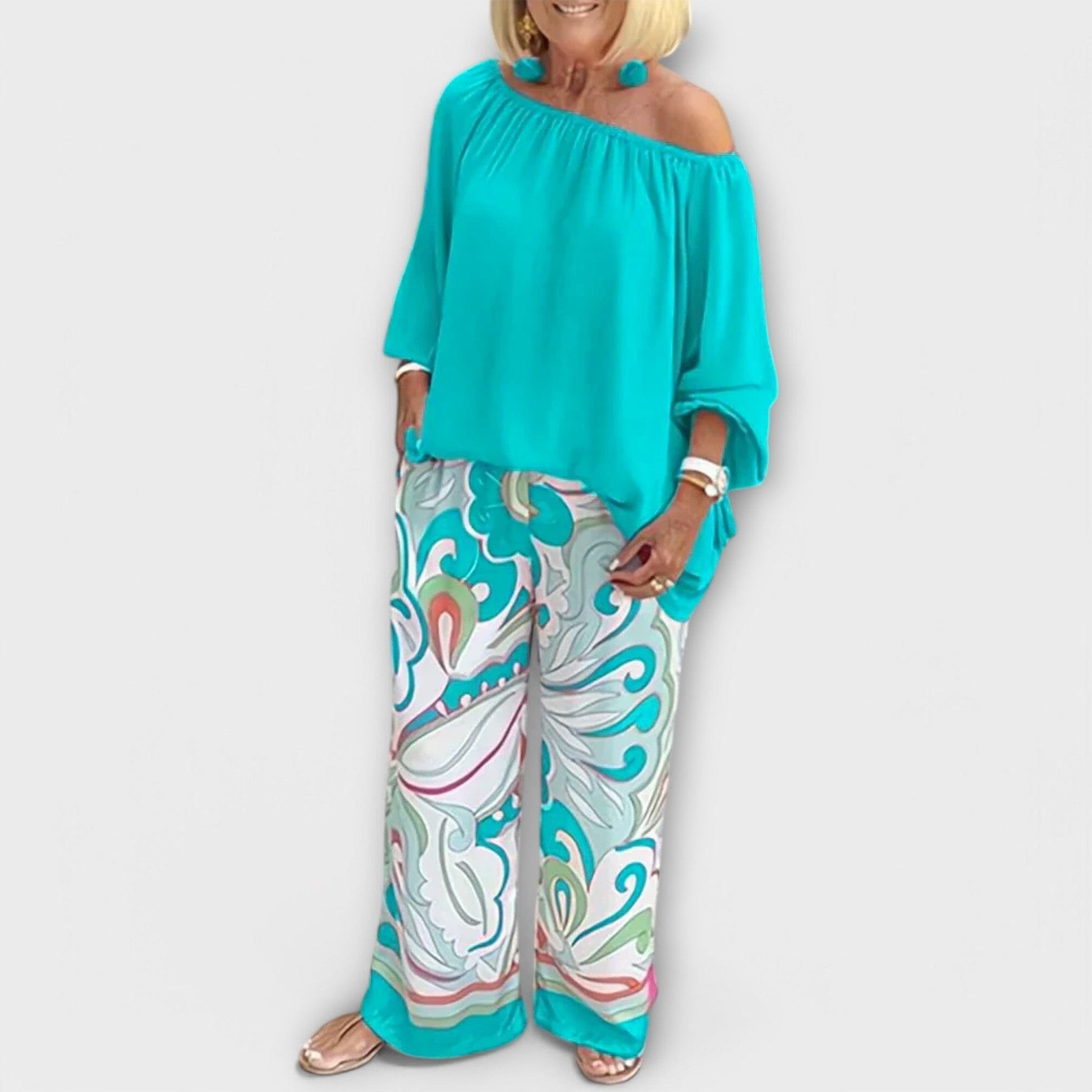 Yesenia - Conjunto Casual de Dos Piezas Yesenia - Conjunto Casual de Dos Piezas A minha loja Türkis S