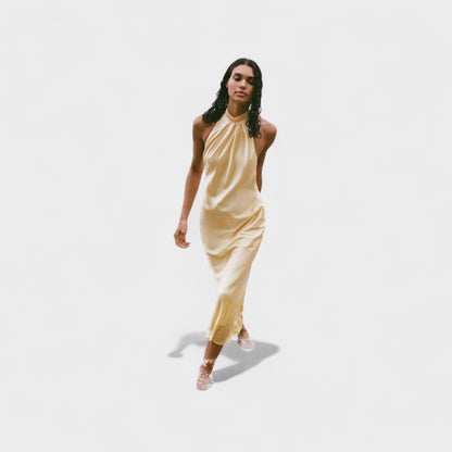 Gala – Vestido Halter Satinado