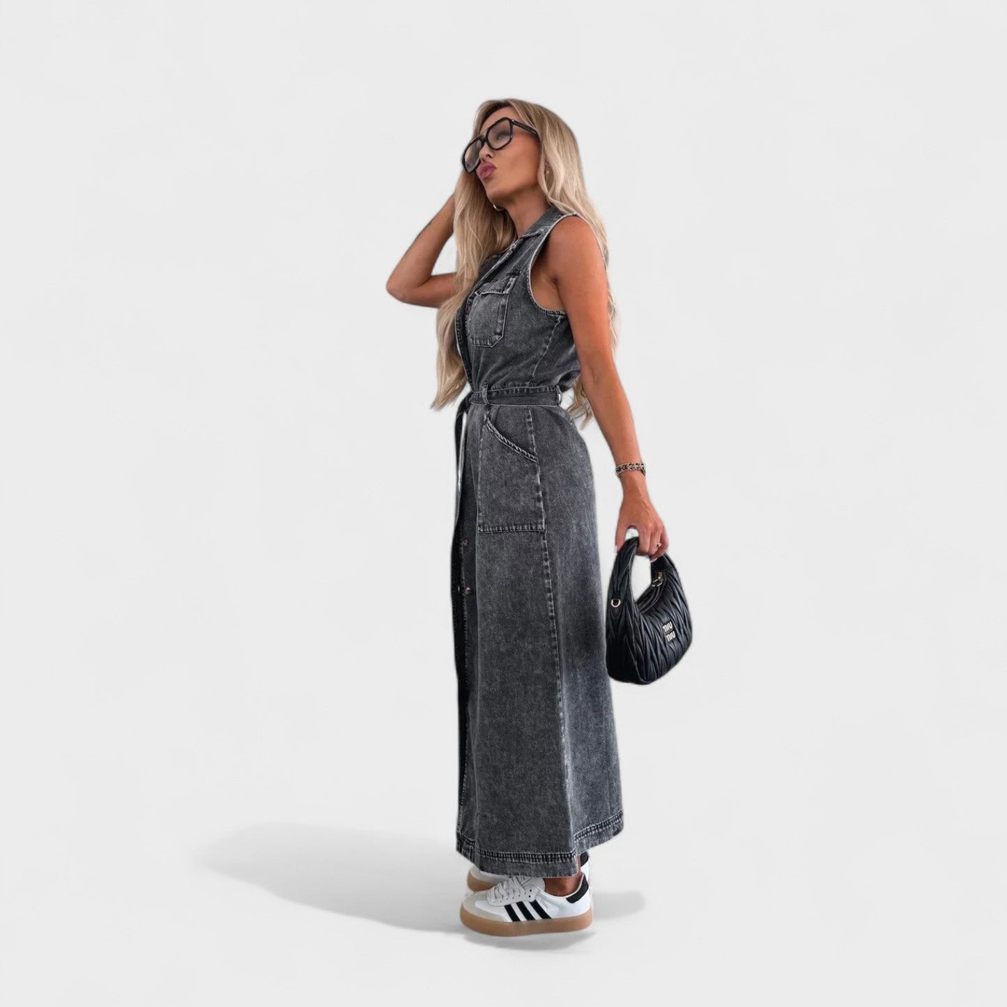 Louisa | Vestido Largo de Denim