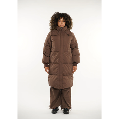 Chaqueta acolchada larga con capucha - Alicia