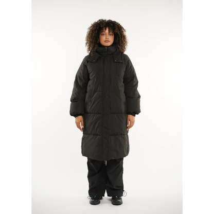 Chaqueta acolchada larga con capucha - Alicia