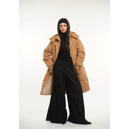 Chaqueta acolchada larga con capucha - Alicia