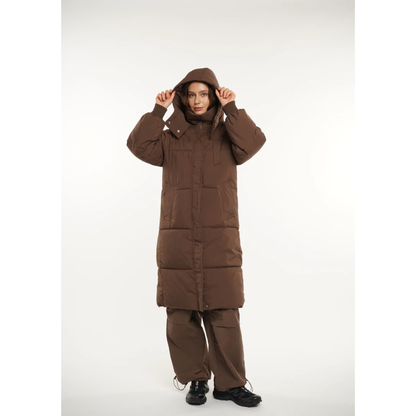 Chaqueta acolchada larga con capucha - Alicia