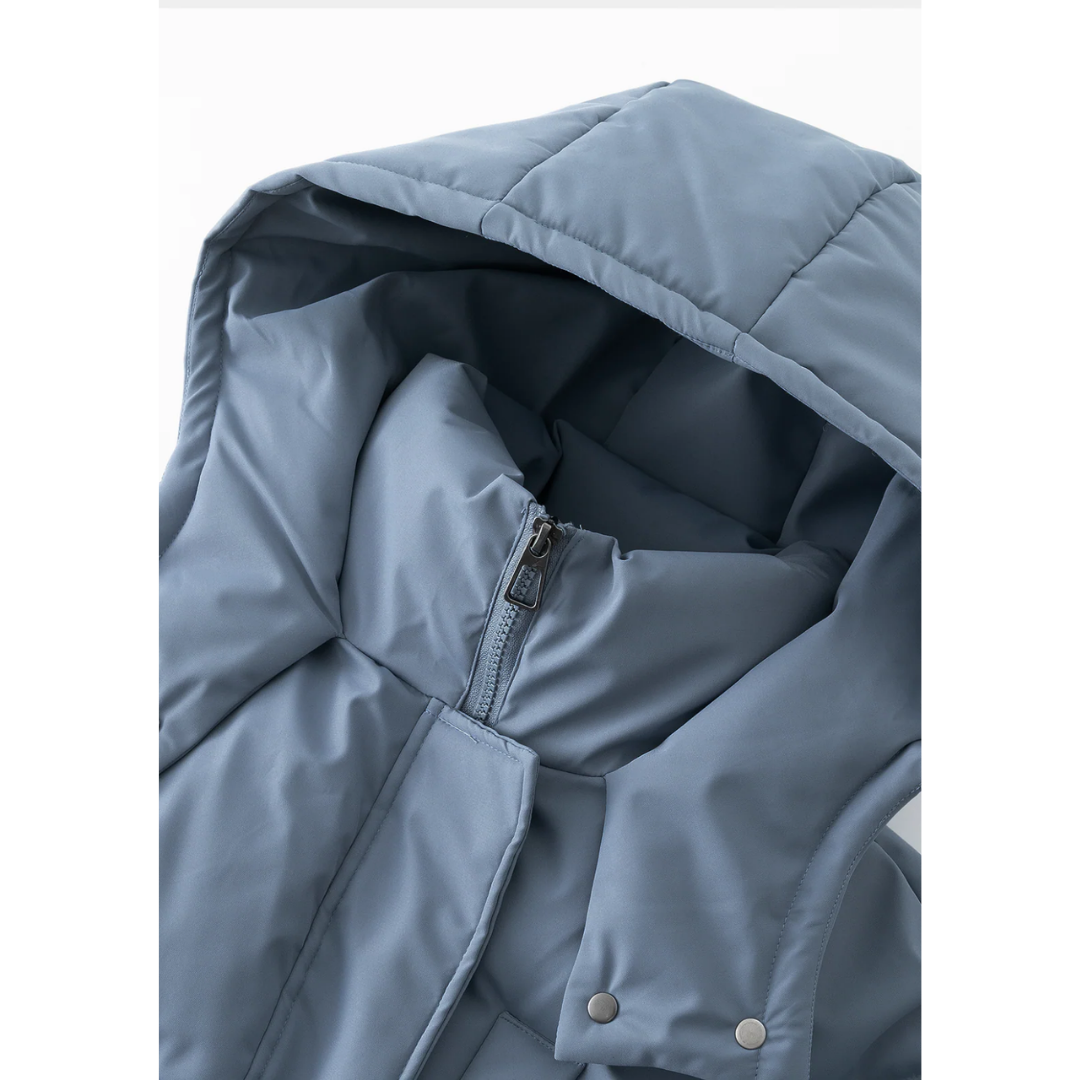 Chaqueta acolchada larga con capucha - Alicia