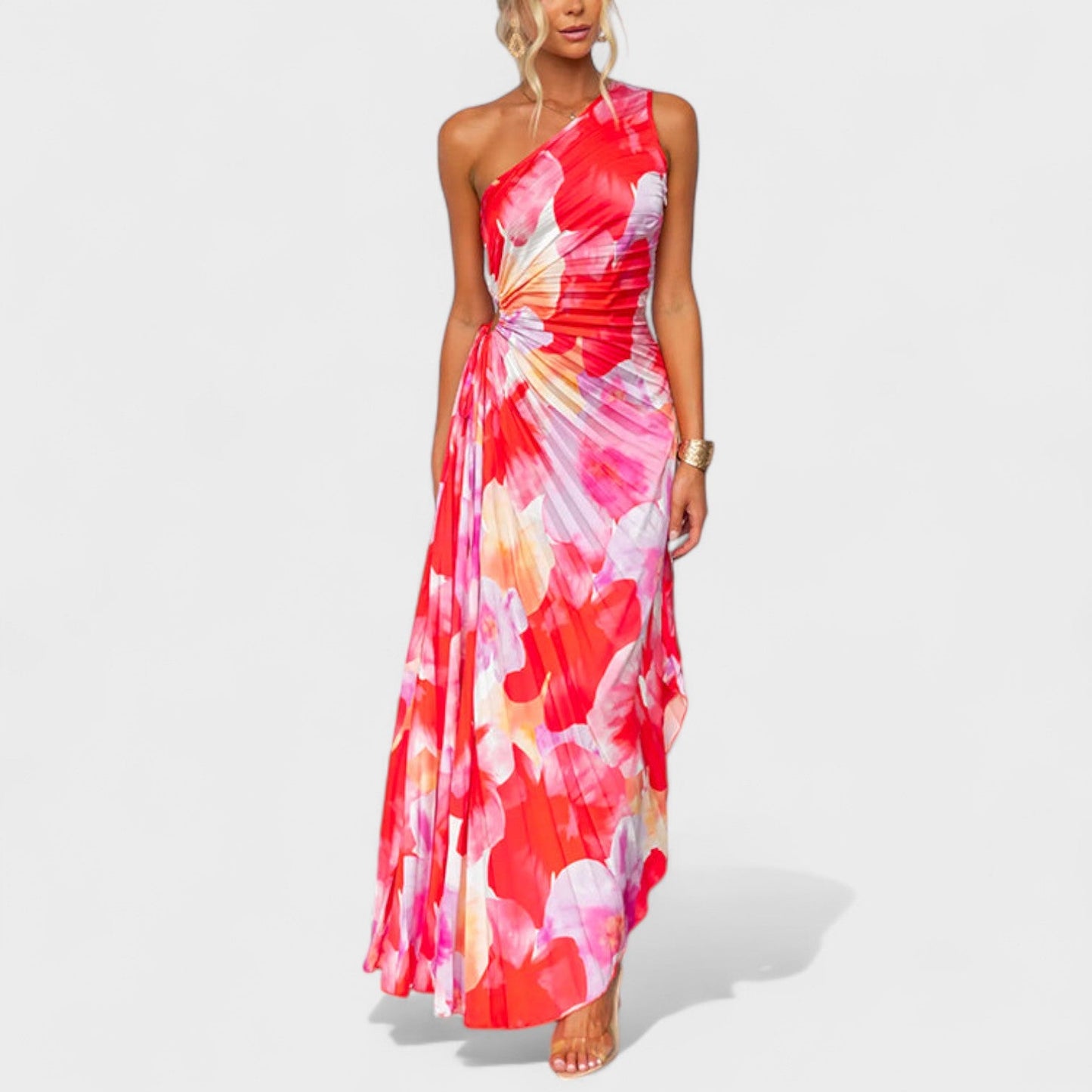 Casie – Vestido Asimétrico Floral de Verano