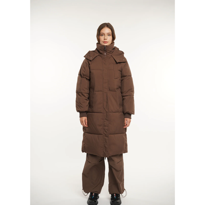 Chaqueta acolchada larga con capucha - Alicia