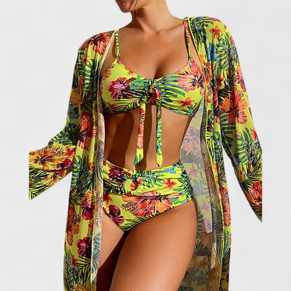 Glenda – Conjunto Floral de Bikini y Top