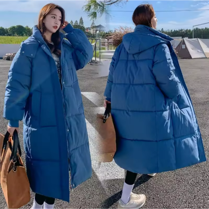 Chaqueta acolchada larga con capucha - Alicia