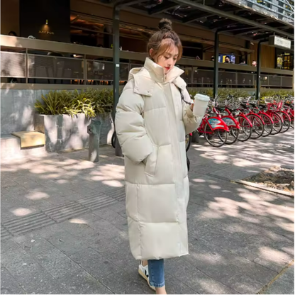 Chaqueta acolchada larga con capucha - Alicia