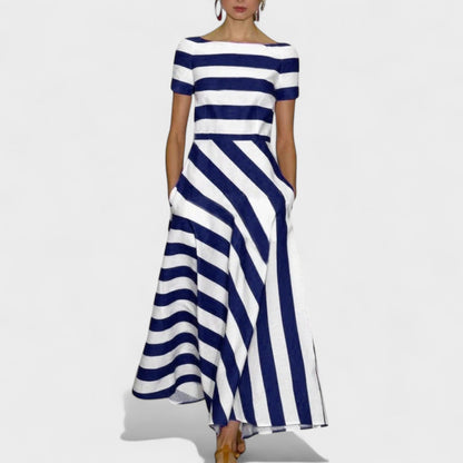 Raya – Vestido Largo a Rayas Elegantes