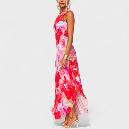 Casie – Vestido Asimétrico Floral de Verano