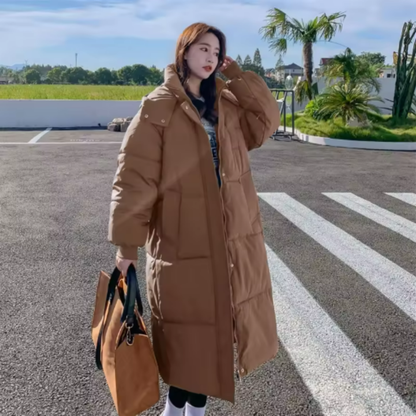 Chaqueta acolchada larga con capucha - Alicia