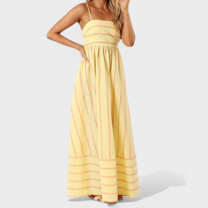 Isabel – Vestido Largo a Rayas