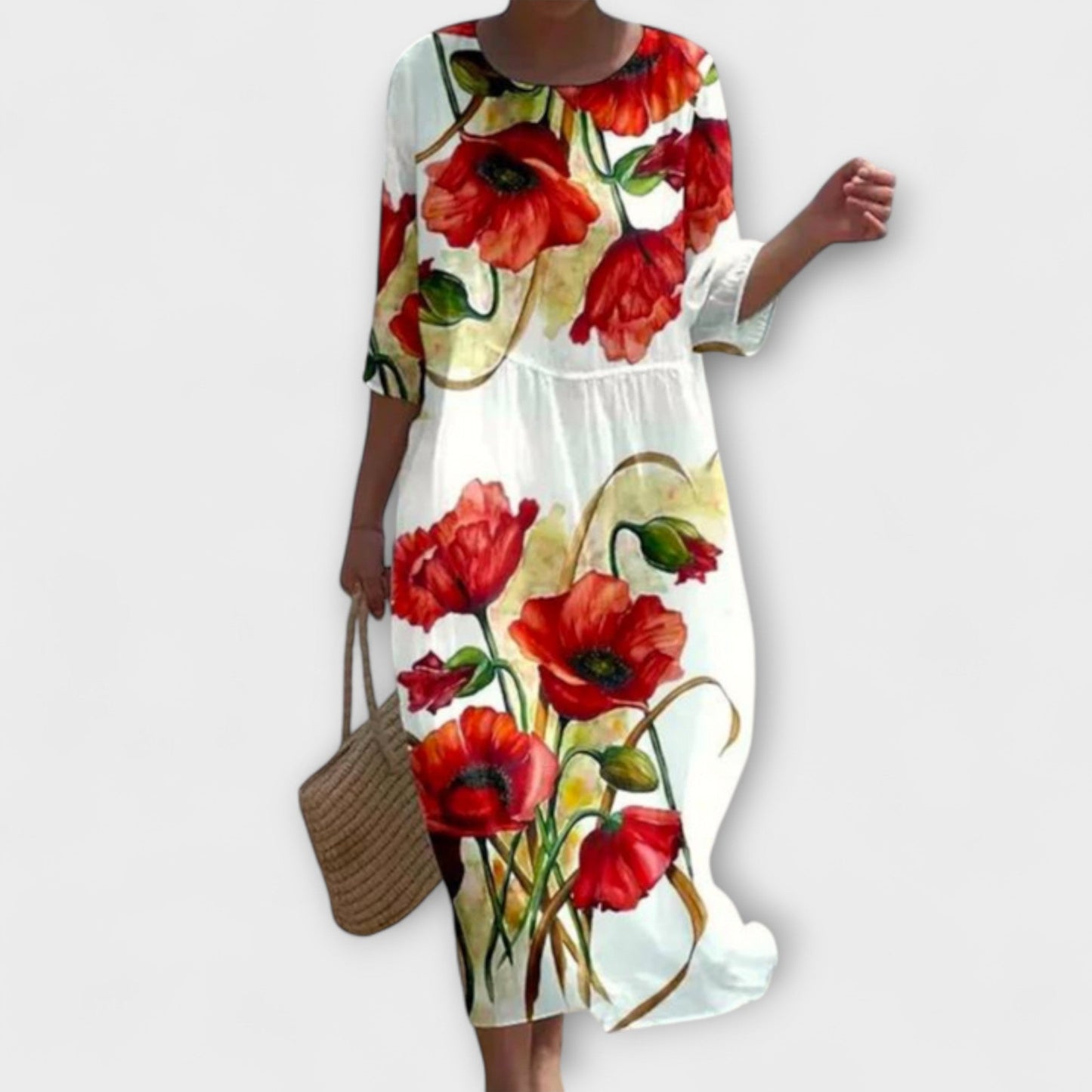 Miranda - Elegante vestido largo con flores