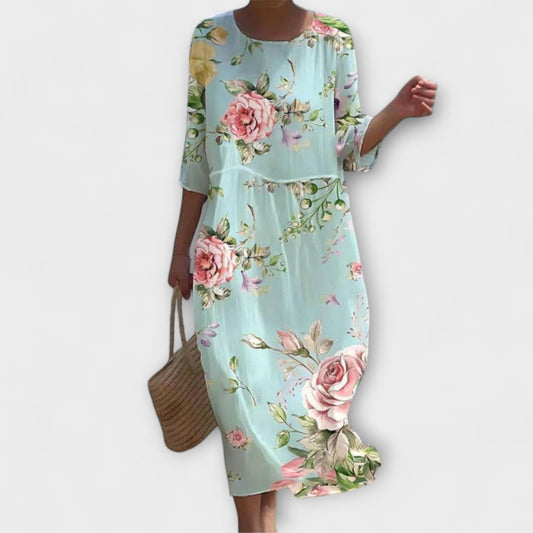 Miranda - Elegante vestido largo con flores