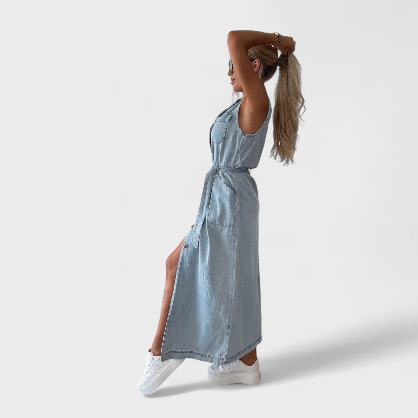 Louisa | Vestido Largo de Denim