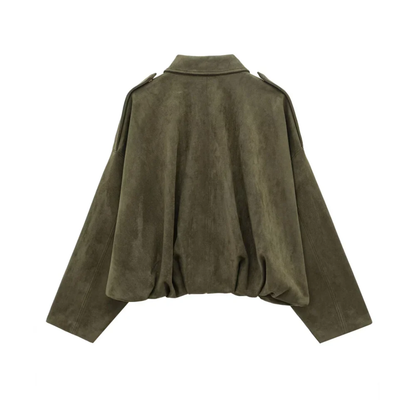 Chaqueta Bomber Vintage Efecto Ante - ZARA
