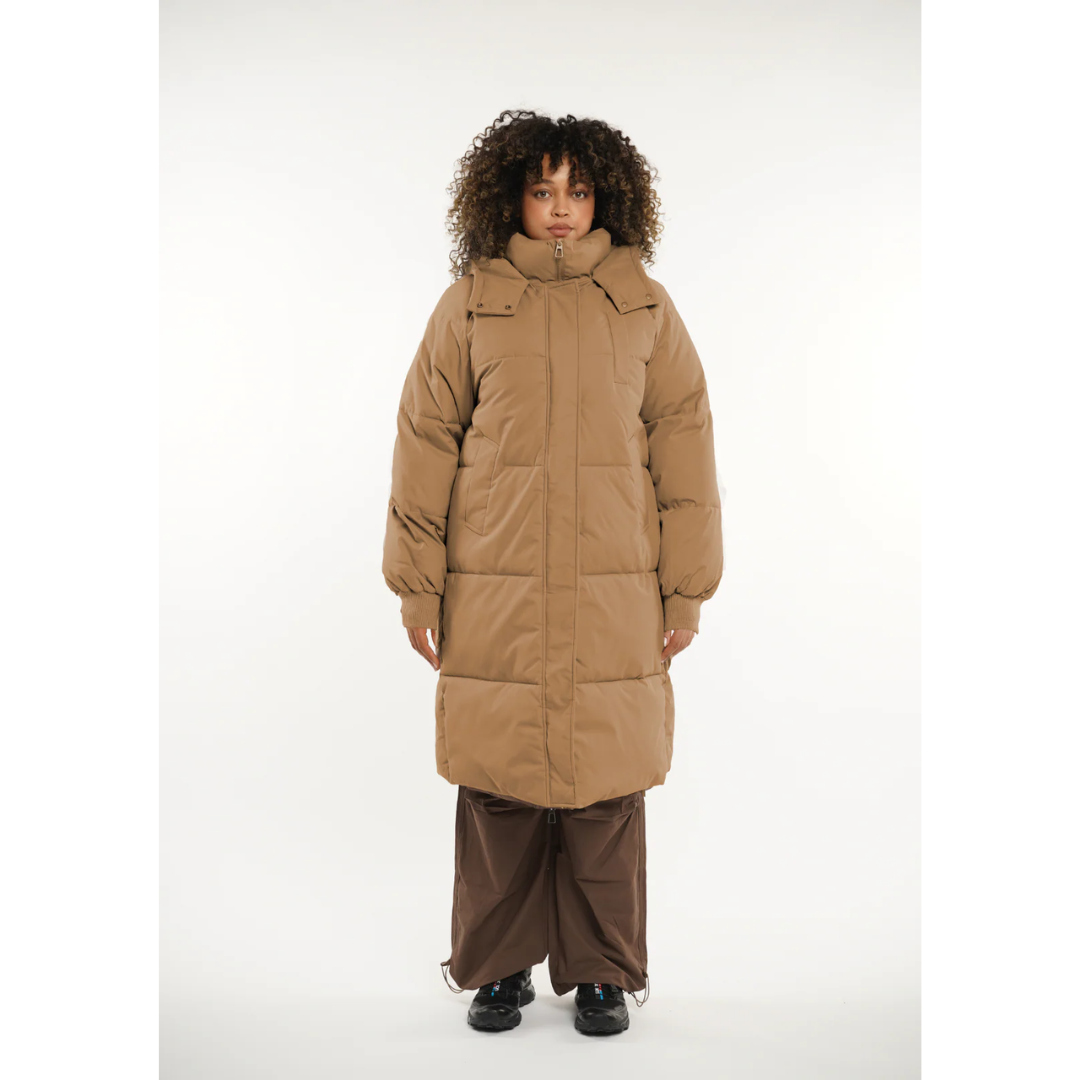 Chaqueta acolchada larga con capucha - Alicia