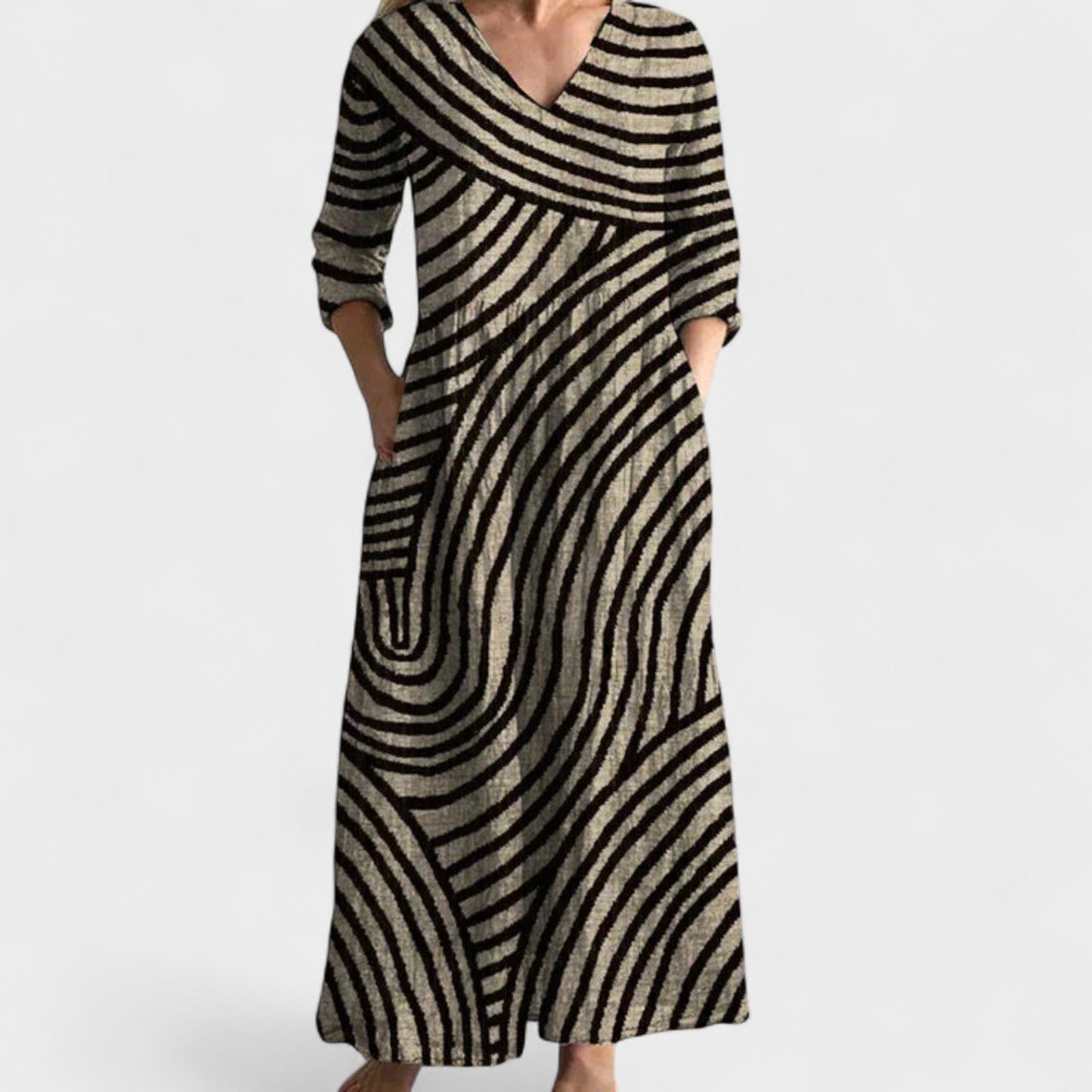 Inés – Vestido Rayas del Sol