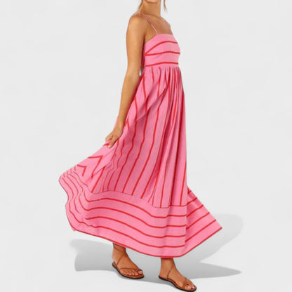 Isabel – Vestido Largo a Rayas