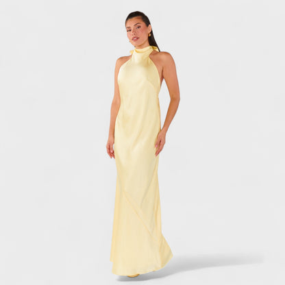 Martina – Vestido Satinado de Lazo