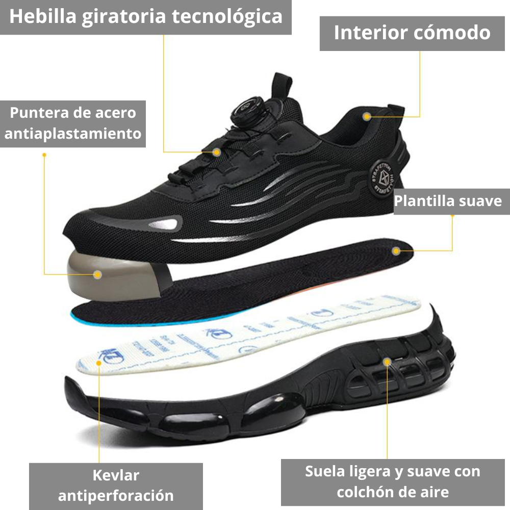 Javier | Zapatos de Seguridad Ligeros con Puntera de Acero