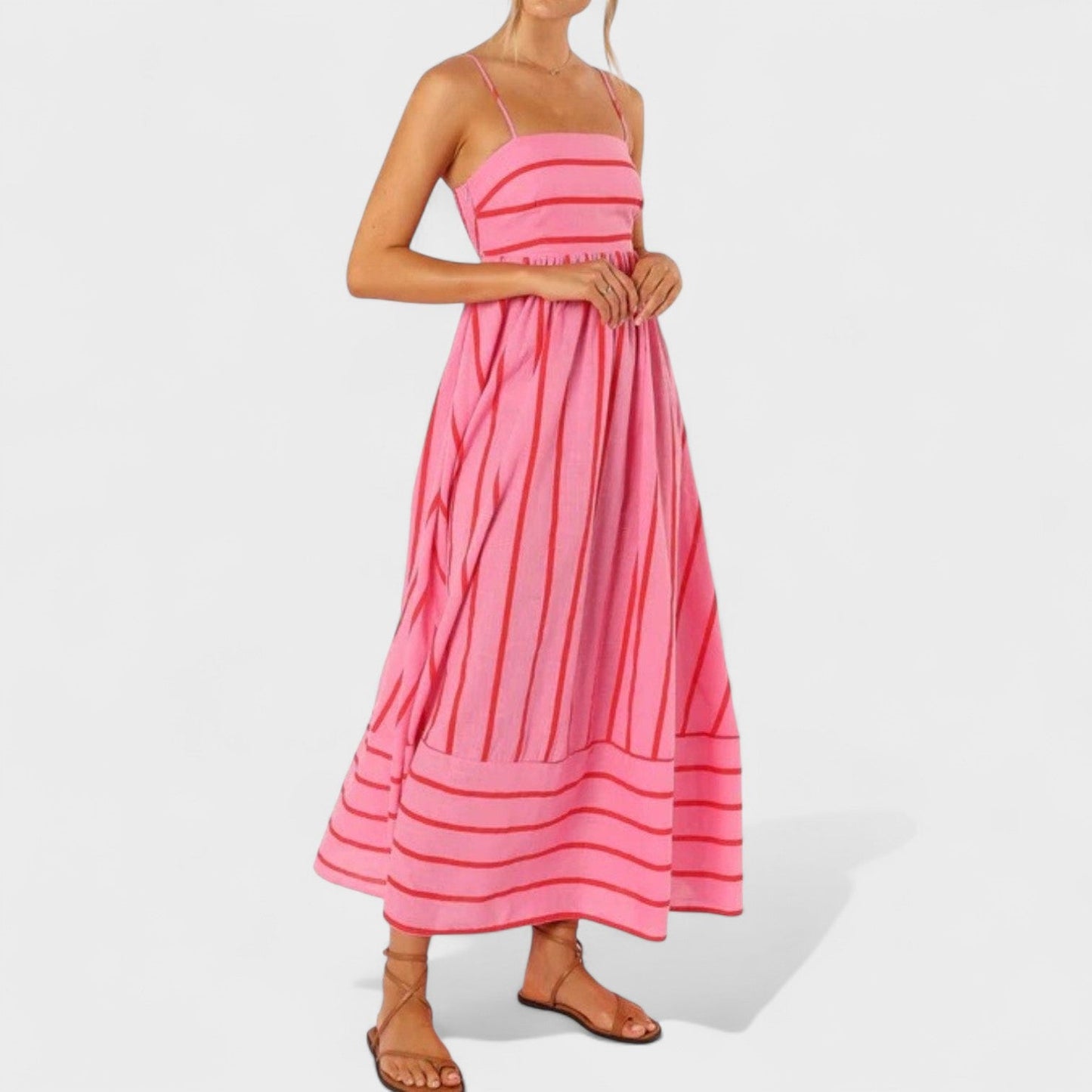 Isabel – Vestido Largo a Rayas