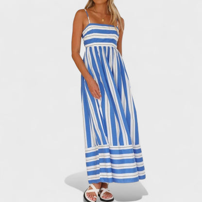 Isabel – Vestido Largo a Rayas