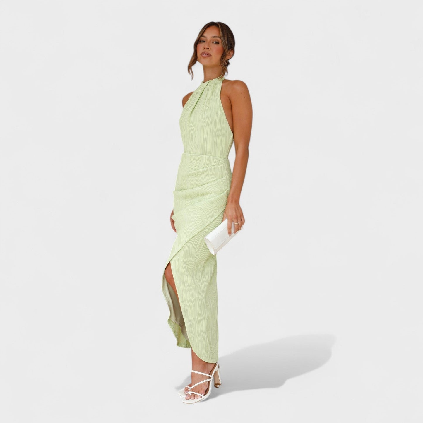 Camila - Vestido largo plisado
