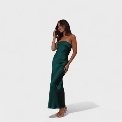 Carmen | Vestido de satén sin mangas