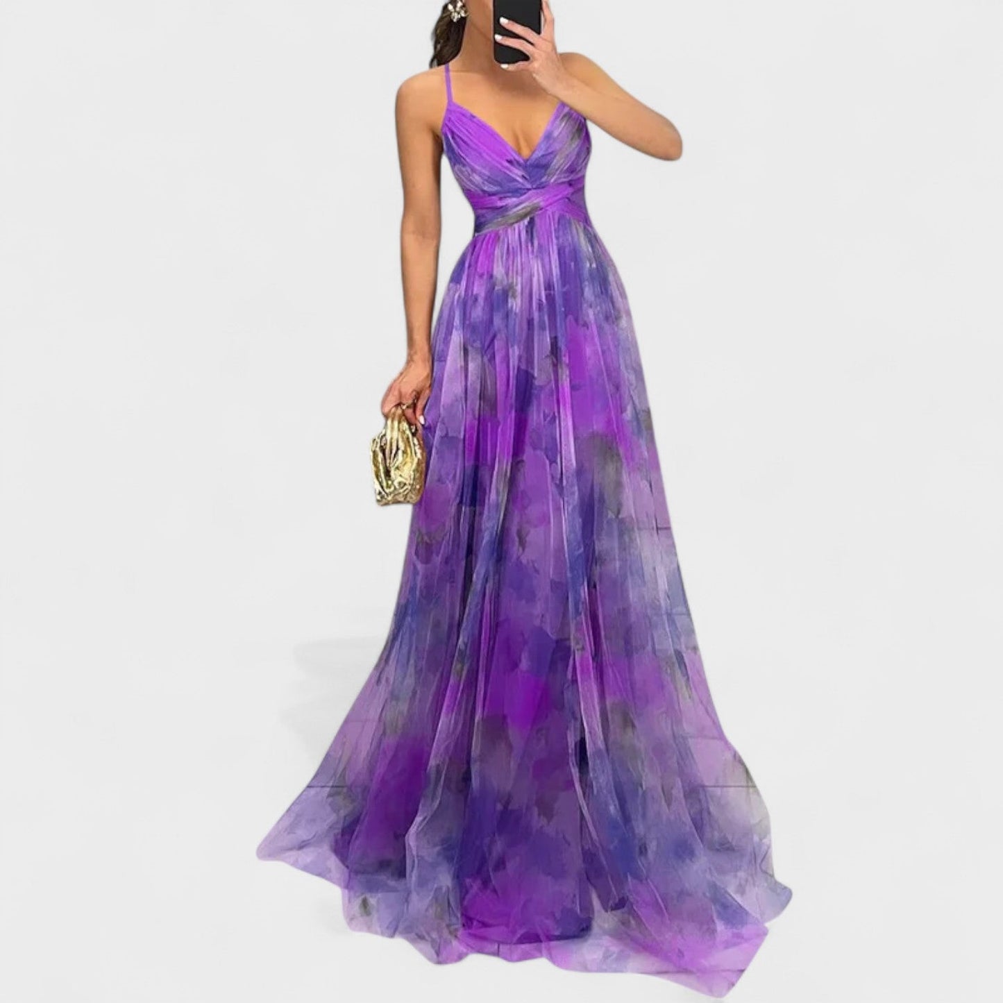 RitaBacelona – El vestido largo con flores que conquista miradas