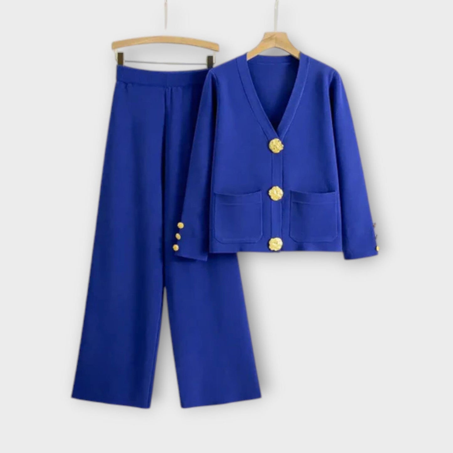 Angela – Conjunto Elegante Angela – Conjunto Elegante A minha loja Azul Einheitsgröße (S - 2XL) 